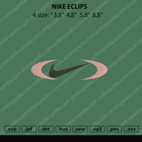 Nike Eclipse Embroidery File 4 size