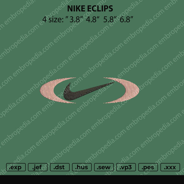 Nike Eclipse Embroidery File 4 size