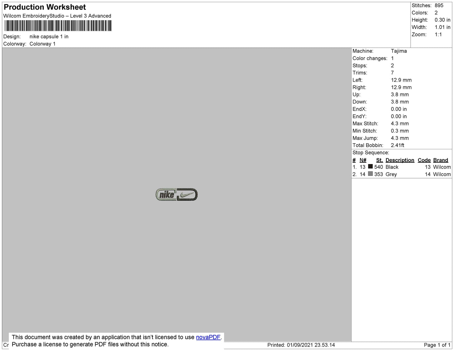 Nike Capsule Embroidery File 7 size