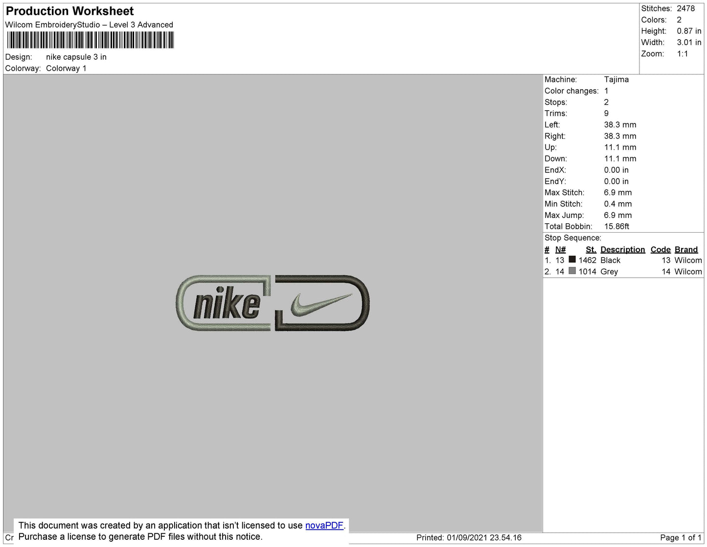 Nike Capsule Embroidery File 7 size