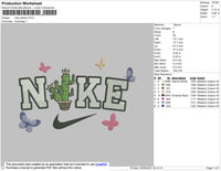 Nike Cactus Embroidery File 4 size