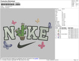 Nike Cactus Embroidery File 4 size