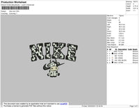 Nike Pattern With Cow Embroidery File 4 size