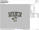 Nike Pattern With Cow Embroidery File 4 size