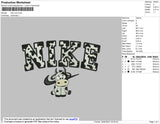 Nike Pattern With Cow Embroidery File 4 size