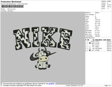 Nike Pattern With Cow Embroidery File 4 size