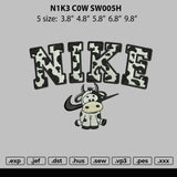 Nike Pattern With Cow Embroidery File 4 size