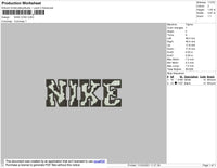 Nike Cow Black Pattern Embroidery File 4 size