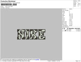 Nike Cow Black Pattern Embroidery File 4 size