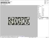 Nike Cow Black Pattern Embroidery File 4 size
