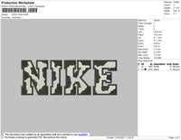 Nike Cow Black Pattern Embroidery File 4 size
