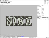 Nike Cow Black Pattern Embroidery File 4 size