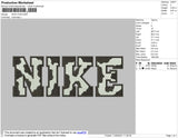 Nike Cow Black Pattern Embroidery File 4 size