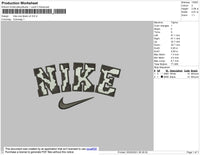 Nike Cow Black V2 Embroidery File 7 size