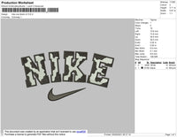 Nike Cow Black V2 Embroidery File 7 size