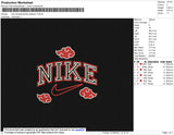 Nike Doubleoutlines Akatsuki Embroidery File 4 size