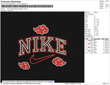 Nike Doubleoutlines Akatsuki Embroidery File 4 size