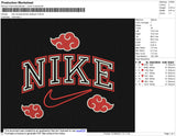 Nike Doubleoutlines Akatsuki Embroidery File 4 size
