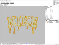 Nike Drip Embroidery File 4 size