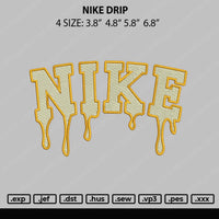 Nike Drip Embroidery File 4 size