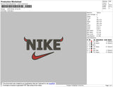 Nike Devil V2 Embroidery File 4 size