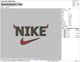 Nike Devil V2 Embroidery File 4 size