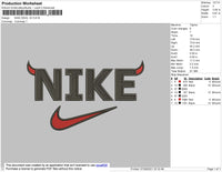 Nike Devil V2 Embroidery File 4 size