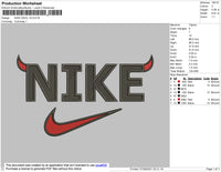 Nike Devil V2 Embroidery File 4 size