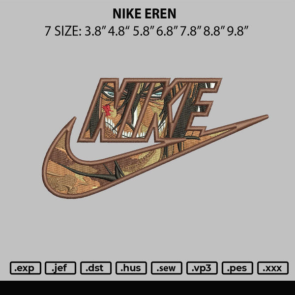 Nike Eren Titan Embroidery File 4 size