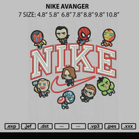 Nike Avenger Embroidery File 4 size