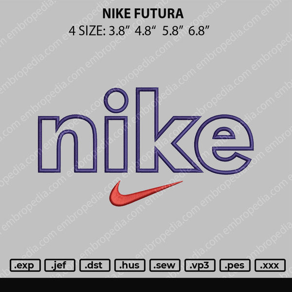 Nike Futura Embroidery File 4 size
