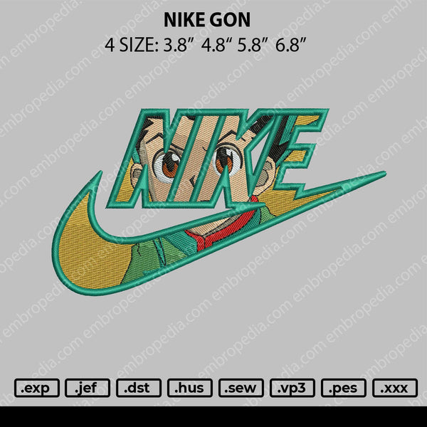 Nike Gon Embroidery File 4 size