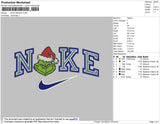 Nike Grinch Embroidery File 4 size