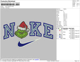 Nike Grinch Embroidery File 4 size