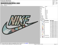 Nike Swoosh Kimetsu Embroidery File 4 size