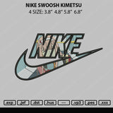 Nike Swoosh Kimetsu Embroidery File 4 size