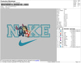 Nike Lilo And Stitch Embroidery File 4 size