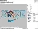 Nike Lilo And Stitch Embroidery File 4 size