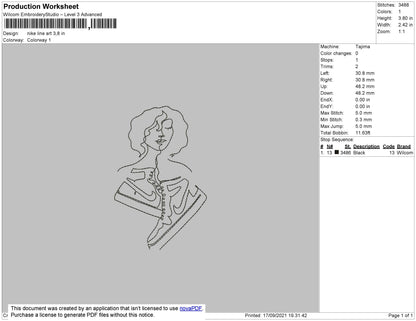 Nike Lineart Embroidery File 4 size