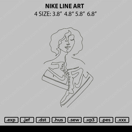 Nike Lineart Embroidery File 4 size