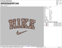 Nike Love Pattern Embroidery File 4 size