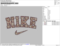 Nike Love Pattern Embroidery File 4 size