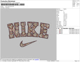 Nike Love Pattern Embroidery File 4 size