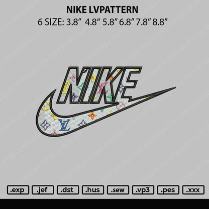 Nike Lvpattern Embroidery File 6 size