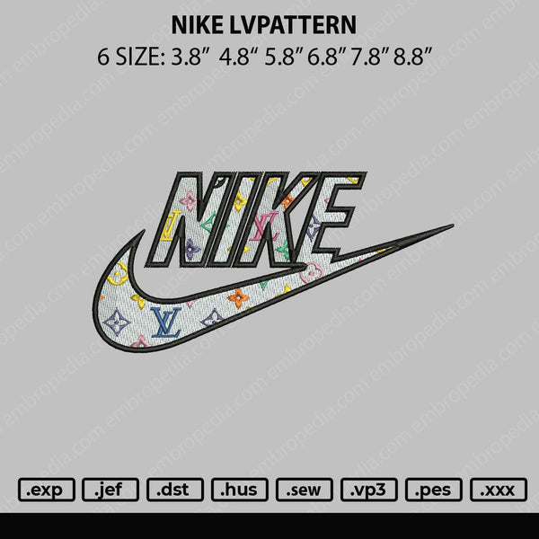 Nike Lvpattern Embroidery File 6 size