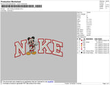 Nike Mickey Christmas Embroidery File 4 size