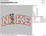 Nike Mickey Christmas Embroidery File 4 size