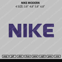 Nike Modern Embroidery File 4 size