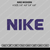Nike Modern Embroidery File 4 size