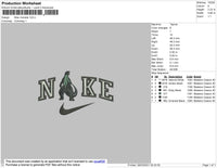 Nike Godzilla Embroidery File 4 size